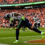 Wide receiver Brandon Marshall #15 of the Seattle Seahawks celebrates after scoring a touchdown against the Denver Broncos in the third quarter of a game at Broncos Stadium at Mile High on September 9, 2018 in Denver, Colorado. (Photo by Dustin Bradford/Getty Images)