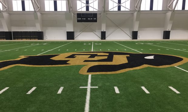 A general view of the Colorado Buffaloes practice field. Photo by Tyler Polumbus...