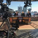 Behind the scenes on the set of ESPN College GameDay at the Army-Navy Game in Baltimore. Photo by Armen Williams
