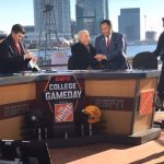 Behind the scenes on the set of ESPN College GameDay at the Army-Navy Game in Baltimore. Photo by Armen Williams