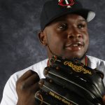 Miguel Sano #22 of the Minnesota Twins poses for a photo during the Twins' photo day on March 1, 2016 at Hammond Stadium in Ft. Myers, Florida.  (Photo by Brian Blanco/Getty Images)