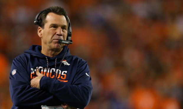 Head coach Gary Kubiak of the Denver Broncos during the game against the Houston Texans at Sports A...