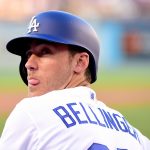 Cody Bellinger #35 of the Los Angeles Dodgers looks back as he waits on deck during the first inning against the New York Mets at Dodger Stadium on June 20, 2017 in Los Angeles, California.  (Photo by Harry How/Getty Images)