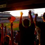 Fans participate in the wave during the sixth inning of a game between the Cincinnati Reds and Colorado Rockies at Coors Field on July 4, 2017 in Denver, Colorado. The Reds defeated the Rockies 8-1. (Photo by Justin Edmonds/Getty Images)