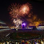 A general view of the stadium as fans enjoy a fireworks display after the Cincinnati Reds 8-1 win against the Colorado Rockies at Coors Field on July 4, 2017 in Denver, Colorado. (Photo by Justin Edmonds/Getty Images)