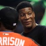MIAMI, FL - JULY 11:  Tampa Bay Buccaneers quarterback Jameis Winston attends batting practice for the 88th MLB All-Star Game at Marlins Park on July 11, 2017 in Miami, Florida.  (Photo by Mike Ehrmann/Getty Images)