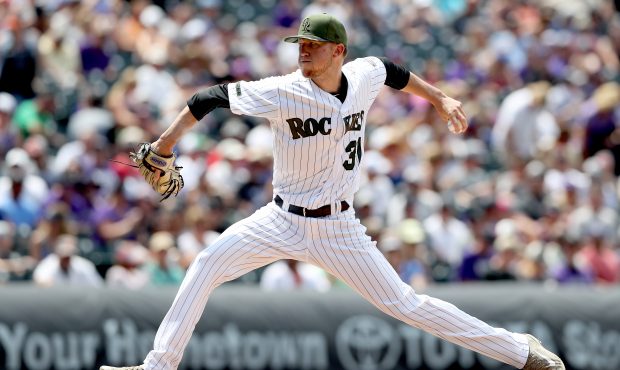 DENVER, CO - JULY 09:  Starting pitcher Kyle Freeland #31 of the Colorado Rockies throws in the fif...