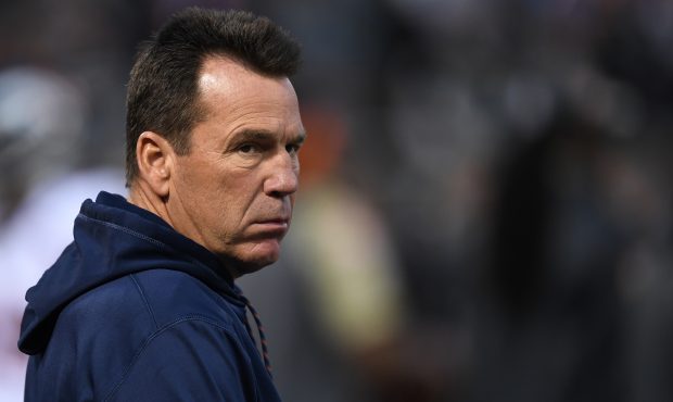 OAKLAND, CA - NOVEMBER 06:   Head coach Gary Kubiak of the Denver Broncos is seen on the field prio...