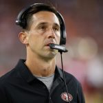SANTA CLARA, CA - AUGUST 19:  Head coach Kyle Shanahan stand on the sidelines during their game against the Denver Broncos at Levi's Stadium on August 19, 2017 in Santa Clara, California.  (Photo by Ezra Shaw/Getty Images)