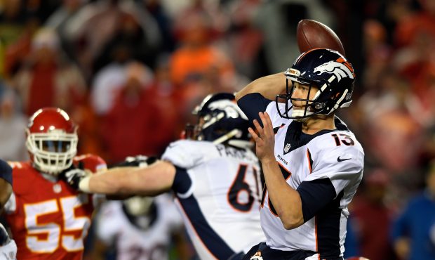 KANSAS CITY, MO - DECEMBER 25:  Quarterback Trevor Siemian #13 of the Denver Broncos passes during ...