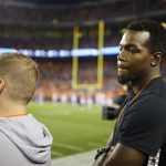 DENVER, CO - SEPTEMBER 11:  Paul Millsap of the Denver Nuggets watches the Denver Broncos warm up before the game against the Los Angeles Chargers at Sports Authority Field at Mile High on September 11, 2017 in Denver, Colorado. (Photo by Justin Edmonds/Getty Images)