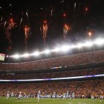 DENVER, CO - SEPTEMBER 11:  The Denver Broncos and the Los Angeles Chargers kickoff at Sports Authority Field at Mile High on September 11, 2017 in Denver, Colorado. (Photo by Justin Edmonds/Getty Images)