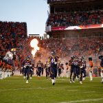DENVER, CO - OCTOBER 15:  The Denver Broncos take the field before a game against the New York Giants at Sports Authority Field at Mile High on October 15, 2017 in Denver, Colorado. (Photo by Justin Edmonds/Getty Images)
