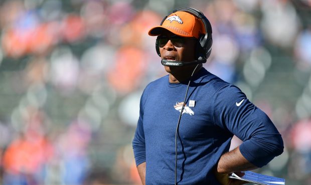 CARSON, CA - OCTOBER 22: Head Coach Vance Joseph of the Denver Broncos is seen during the game agai...