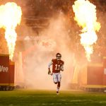 KANSAS CITY, MO - OCTOBER 30: Quarterback Alex Smith #11 of the Kansas City Chiefs takes the field in a fiery introduction prior to the game against the Denver Broncos at Arrowhead Stadium on October 30, 2017 in Kansas City, Missouri. ( Photo by Jamie Squire/Getty Images )