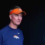 PHILADELPHIA, PA - NOVEMBER 05:  Mike McCoy, Offensive Coordinator for the Denver Broncos, walks out of the tunnel for warmups prior to the game against the Philadelphia Eagles at Lincoln Financial Field on November 5, 2017 in Philadelphia, Pennsylvania.  (Photo by Mitchell Leff/Getty Images)