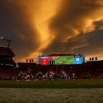 DENVER, CO - NOVEMBER 19:  The Denver Broncos run an offensive play against the Cincinnati Bengals in a general view as the sun sets at Sports Authority Field at Mile High on November 19, 2017 in Denver, Colorado. (Photo by Justin Edmonds/Getty Images)