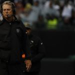 Head Coach Jack Del Rio is seen on the sideline during during the second quarter of his NFL football game against the Denver Broncos at Oakland-Alameda County Coliseum on November 26, 2017 in Oakland, California. The Raiders defeated the Broncos 21-14. (Photo by Stephen Lam/Getty Images)