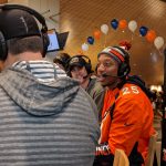 Denver Broncos cornerback Chris Harris Jr. with "Stokley & Zach's" Brandon Stokley and Zach Bye at Drive for Life 20.