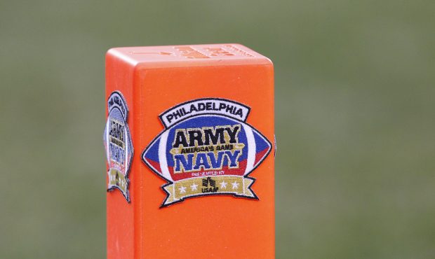 A view of a pylon during a game between the Army Black Knights and the Navy Midshipmen on December ...