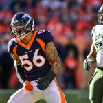 Outside linebacker Shane Ray #56 of the Denver Broncos celebrates a defensive pass broken up at Sports Authority Field at Mile High on December 10, 2017 in Denver, Colorado. (Photo by Dustin Bradford/Getty Images)