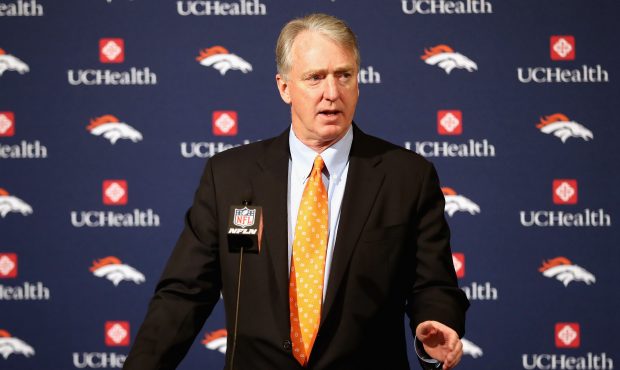 ENGLEWOOD, CO - JANUARY 12:  Denver Broncos President and CEO Joe Ellis addresses the media during ...