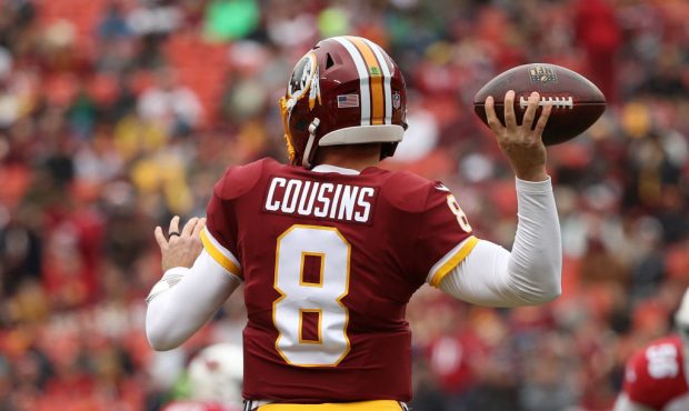 LANDOVER, MD - DECEMBER 17: Quarterback Kirk Cousins #8 of the Washington Redskins throws the ball ...