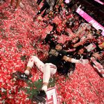 Derek Kief #81 of the Alabama Crimson Tide celebrates beating the Georgia Bulldogs in overtime to win the CFP National Championship presented by AT&T at Mercedes-Benz Stadium on January 8, 2018 in Atlanta, Georgia. Alabama won 26-23.  (Photo by Christian Petersen/Getty Images)