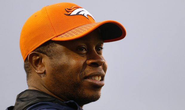 Broncos head coach Vance Joseph of the North team reacts during the second half of the Reese's Seni...