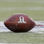A general view of the "Duke" Wilson Official NFL football at mid-field with the Pro Bowl Logo on it during the game at Camping World Stadium on January 28, 2018 in Orlando, Florida. The AFC defeated the NFC 24 to 23. (Photo by Don Juan Moore/Getty Images)