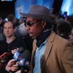 Actor and comedian J.B. Smoove speaks to the media during SuperBowl LII Media Day at Xcel Energy Center on January 29, 2018 in St Paul, Minnesota.  Super Bowl LII will be played between the New England Patriots and the Philadelphia Eagles on February 4.  (Photo by Elsa/Getty Images)