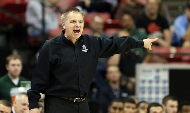Colorado State Rams head coach Larry Eustachy yells at an official during the second half of the Mo...