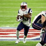 MINNEAPOLIS, MN - FEBRUARY 04:  Dion Lewis #33 of the New England Patriots runs the ball against the Philadelphia Eagles during the second quarter in Super Bowl LII at U.S. Bank Stadium on February 4, 2018 in Minneapolis, Minnesota.  (Photo by Gregory Shamus/Getty Images)