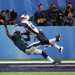 MINNEAPOLIS, MN - FEBRUARY 04: Alshon Jeffery #17 of the Philadelphia Eagles misses the pass attempt under pressure from Stephon Gilmore #24 of the New England Patriots during the second quarter in Super Bowl LII at U.S. Bank Stadium on February 4, 2018 in Minneapolis, Minnesota.  (Photo by Streeter Lecka/Getty Images)