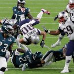 MINNEAPOLIS, MN - FEBRUARY 04: Danny Amendola #80 of the New England Patriots is tackled during the second quarter against the Philadelphia Eagles in Super Bowl LII at U.S. Bank Stadium on February 4, 2018 in Minneapolis, Minnesota.  (Photo by Streeter Lecka/Getty Images)