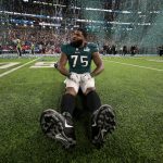 MINNEAPOLIS, MN - FEBRUARY 04:  Vinny Curry #75 of the Philadelphia Eagles celebrates after defeating the New England Patriots 41-33 in Super Bowl LII at U.S. Bank Stadium on February 4, 2018 in Minneapolis, Minnesota.  (Photo by Patrick Smith/Getty Images)