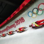 (EDITORS NOTE: This image was created by multiple exposure technique in camera) Natalie Geisenberger of Germany slides during the Women's Singles Luge run 2 at Olympic Sliding Centre on February 12, 2018 in Pyeongchang-gun, South Korea.  (Photo by Alexander Hassenstein/Getty Images)