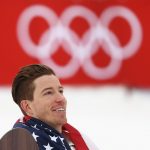 Gold medalist Shaun White of the United States poses during the victory ceremony for the Snowboard Men's Halfpipe Final on day five of the PyeongChang 2018 Winter Olympics at Phoenix Snow Park on February 14, 2018 in Pyeongchang-gun, South Korea.  (Photo by Clive Rose/Getty Images)