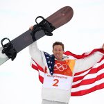 Gold medalist Shaun White of the United States poses during the victory ceremony for the Snowboard Men's Halfpipe Final on day five of the PyeongChang 2018 Winter Olympics at Phoenix Snow Park on February 14, 2018 in Pyeongchang-gun, South Korea.  (Photo by Cameron Spencer/Getty Images)