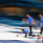 Daniele Ferrazza, Simone Gonin, Joel Retornaz and Amos Mosaner of Italy compete in the Curling Men's Round Robin Session 4  held at Gangneung Curling Centre on February 16, 2018 in Gangneung, South Korea.  (Photo by Dean Mouhtaropoulos/Getty Images)