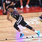 Spencer Dinwiddie #8 of the Brooklyn Nets competes in the 2018 Taco Bell Skills Challenge at Staples Center on February 17, 2018 in Los Angeles, California.  (Photo by Jayne Kamin-Oncea/Getty Images)