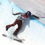 Torin Yater-Wallace of the United States crashes on his second run during the Freestyle Skiing Men's Ski Halfpipe Final on day thirteen of the PyeongChang 2018 Winter Olympic Games at Phoenix Snow Park on February 22, 2018 in Pyeongchang-gun, South Korea.  (Photo by Clive Rose/Getty Images)