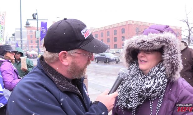 "The Drive" co-host DMac chatted with a few freezing Rockies fans ahead of a frigid 2018 Opening Da...