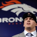 New Denver Broncos defensive lineman Derek Wolfe is answering questions from media at Denver Broncos Headquarters at Dove Valley in Englewood, Colo., on Saturday, April 28, 2012. Hyoung Chang, The Denver Post  (Photo By Hyoung Chang/The Denver Post via Getty Images)