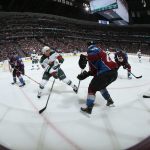 The Minnesota Wild and the Colorado Avalanche battle in Game Seven of the First Round of the 2014 NHL Stanley Cup Playoffs at Pepsi Center on April 30, 2014 in Denver, Colorado. The Wild defeated the Avalanche in overtime 5-4 to win the series.  (Photo by Doug Pensinger/Getty Images)