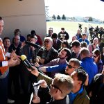 Denver Broncos quarterback Peyton Manning (18) talks to the media at a press conference after practice January 28, 2016 at UCHealth Training Center. (Photo By John Leyba/The Denver Post via Getty Images)