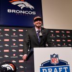 Denver Broncos first round pick QB Paxton Lynch during his introductory press conference at Broncos headquarters April 29, 2016. (Photo by Andy Cross/The Denver Post via Getty Images)