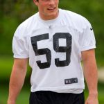 CHARLOTTE, NC - MAY 12: Carolina Panthers first round draft pick Luke Kuechly #59 makes his way to practice at Carolina Panthers Rookie Camp on May 12, 2012 in Charlotte, North Carolina.  (Photo by Brian A. Westerholt/Getty Images)
