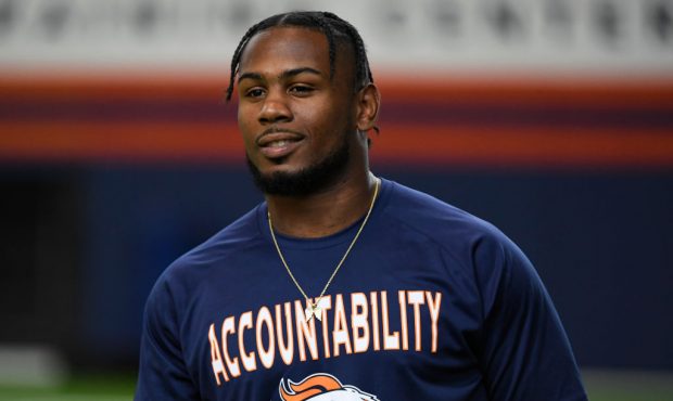 Denver Broncos rookie outside linebacker Keishawn Bierria at Dove Valley May 11, 2018. (Photo by An...