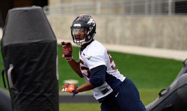 Denver Broncos Bradley Chubb (55) in rookie mini-camp at Dove Valley. May 12, 2018. (Photo by Hyoun...